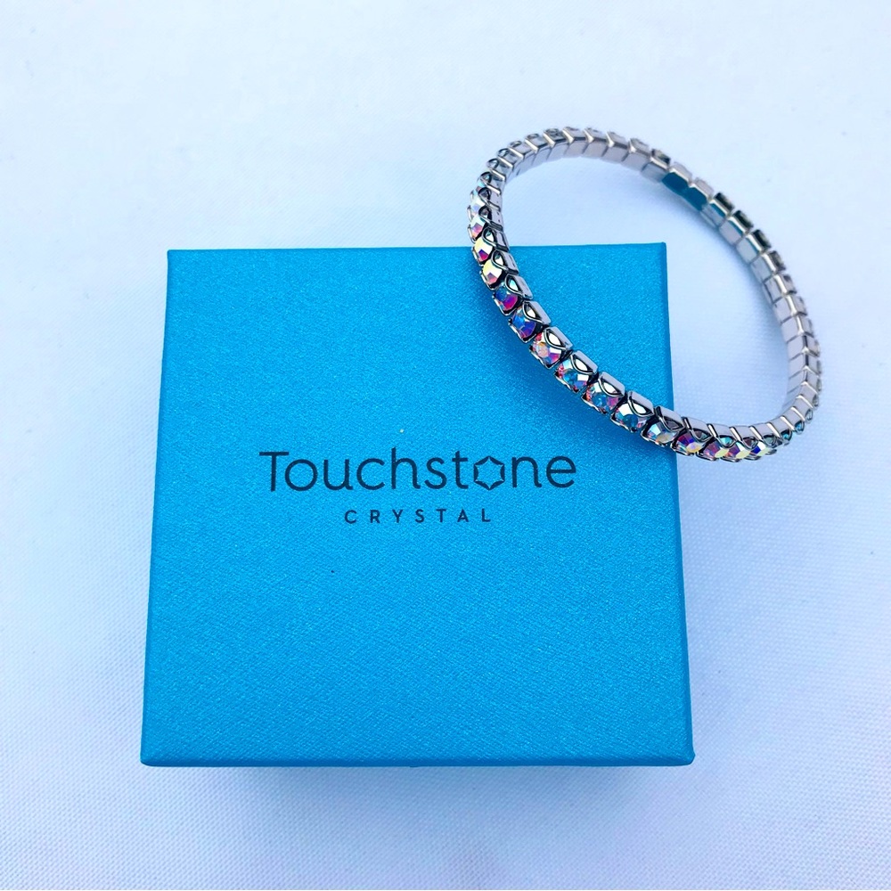 Touchstone Crystal NIB : Crystal Aurore Boreale Stretch Bracelet || 1139